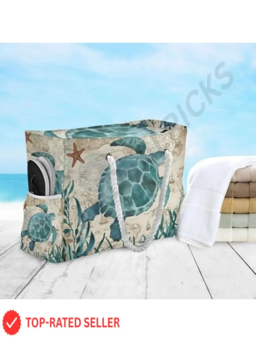 Canvas Tote Bag Water Resistant Beach Shoulder Gym Travel